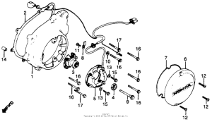 CB750 Left crankcase cover + spark advancer