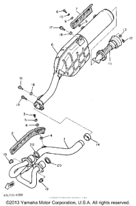 XT600UC (CA ED.) Выхлопная система