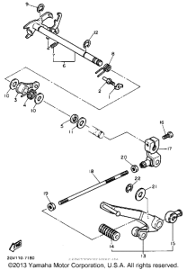 XV535AC Вал переключения