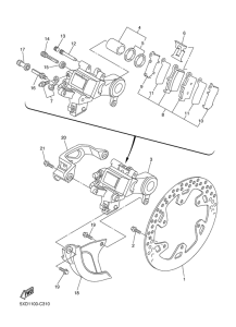 WR250F Задний суппорт