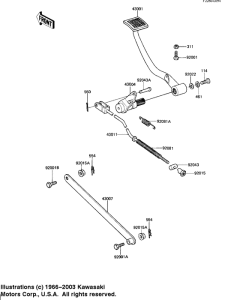KZ250 Педаль тормоза