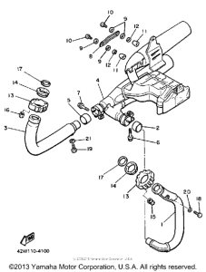 XV700LC Выхлопная система