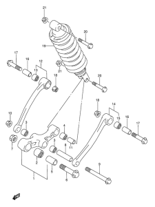GSX600 Втулки заднего рычага