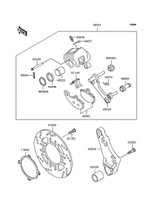 ZR400 Задний тормоз