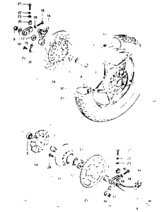 GSX1000 Rear wheel complete assy