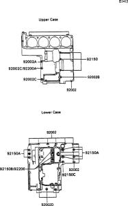 ZX1100 Болты крепления картера