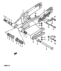 RM250 Маятник задний