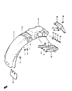 GS650 Заднее крыло