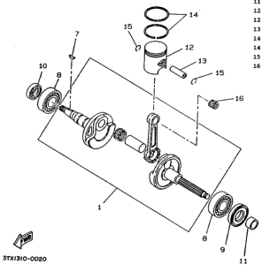 CW50 Коленчатый вал и поршни