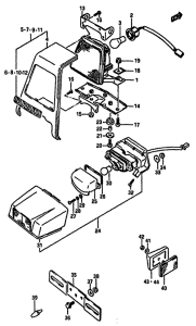 GSX-750 Tail lamp-license lamp