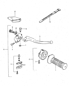 DR500 Right handle switch
