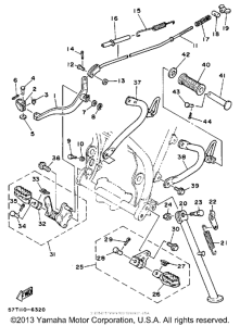XT350S Stand - footrest