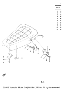 TY250C Сиденье