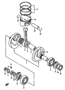 DR750 Вал коленчатый