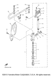 YZ426FP Задний торм цилиндр