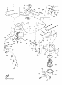 XVS1300CU Топливный бак