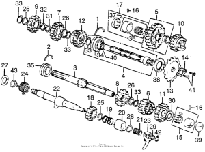 CB550 Transmission + kick spindle