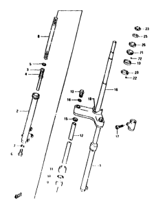 AH50 Вилка передней оси