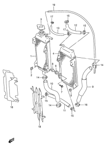 RMX250 Радиатор