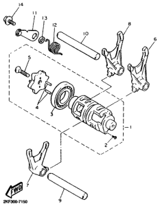 TT600R Shift cam. fork