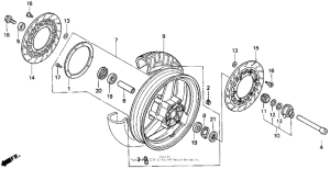 ST1100 (ABS/ TCS) St1100a front wheel 95-98