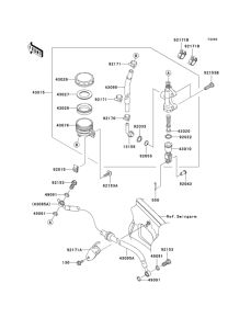 KLE650 Задний торм цилиндр