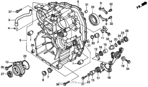 GL1500I Задний кожух картера