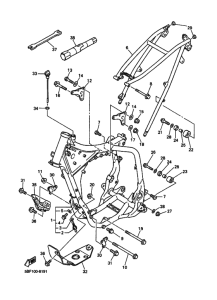 WR400F Frame comp