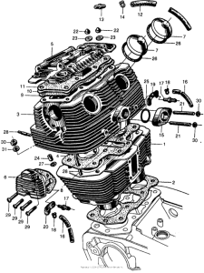 CA77 Цилиндр и головка цилиндра