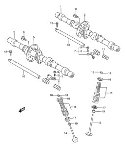 GSX750 Распределительный вал-клапаны