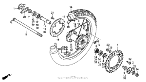 XR600R Переднее колесо