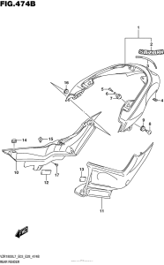VZR1800 Rear Fender (For Pgz) (Vzr1800Bzl7 E03)