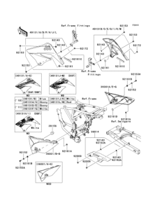 KLX125 Боковые обтекатели