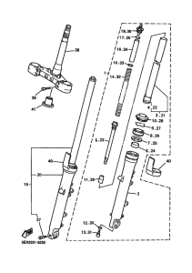 XJR1300 Вилка передней оси