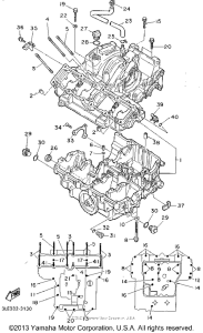 FZR1000FC Картер двигателя