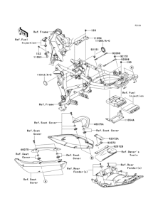 EX650 Frame fittings(-jkaex650aba022143)