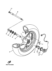 YP400 Переднее колесо