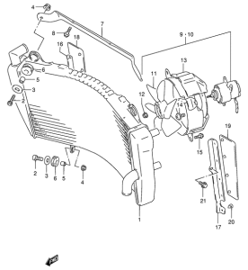 GSX-R400 Радиатор
