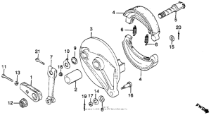 CM450 Задний тормоз