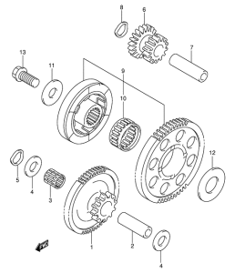 GSX1300R Муфта стартера