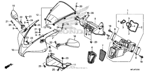 CBR600RR (ABS) Верхний обтекатель