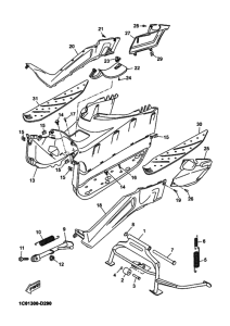 YP125R Support & repose pied