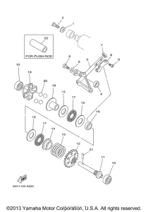 YZ125A1 Регулятор,вед .звезда