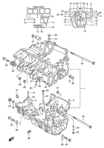 GSX750 Картер двигателя