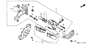 XR650R Задний суппорт
