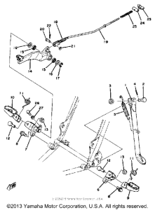 YZ250F Stand - footrest brake-pedal