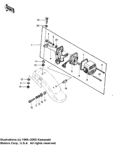 KZ400 Taillight unit ass`y