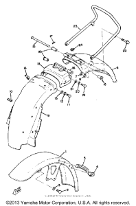 XS850G Крыло переднее и задние