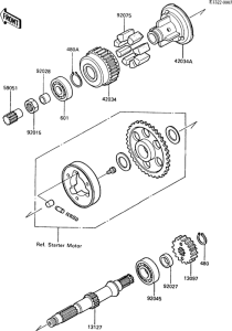 ZX600 Secondary shaft