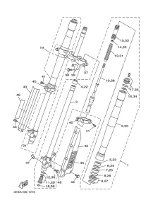 YZ80LW Передняя вилка